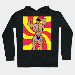 Retro Bodybuilding Lifting Weights Hoodie